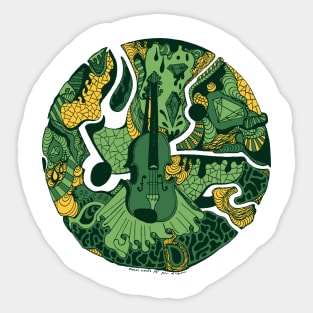 Forrest Green Circle of Music Sticker